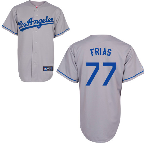 Carlos Frias #77 mlb Jersey-L A Dodgers Women's Authentic Road Gray Cool Base Baseball Jersey